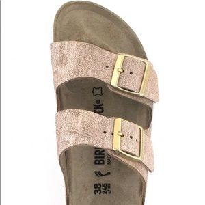 Birkenstock Arizona washed metallic rose gold 38N